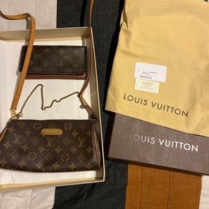 LV Eva monogram purse with matching wallet